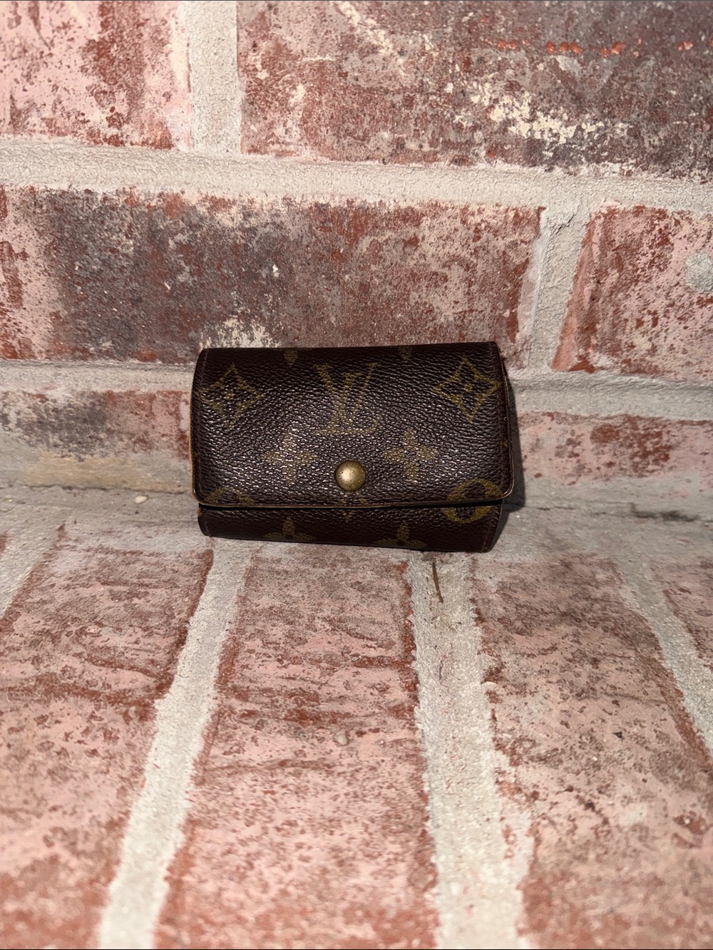 Vintage Louis Vuitton Monogram Compact 6 ring key holder Wallet - Brown